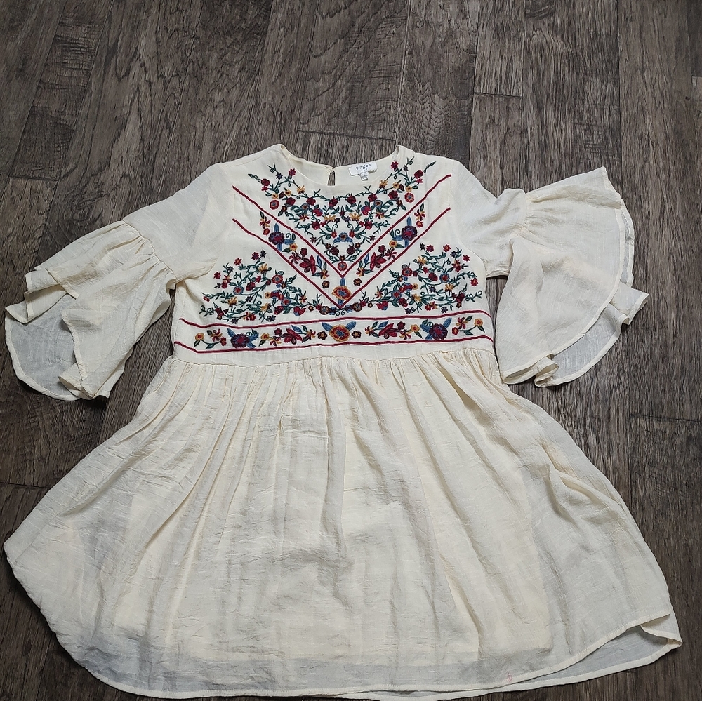 Umgee floral embroidered Bohemian swing top USA Women's size L - Picture 5 of 14